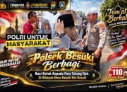 Jumat Berkah Polsek Besuki, Membagi Sembako ke Tukang Becak