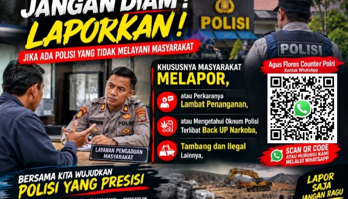 LAPORKAN KE AGUS FLORES, KETUM FAST RESPON NUSANTARA, COUNTER POLRI, DARI PELAYANAN LAMBAT HINGGA DUGAAN OKNUM TERLIBAT PELANGGARAN