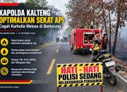 Kapolda Kalteng Tegaskan Pengoptimalan Penyekatan Api, Cegah Meluasnya Karhutla di Banturung