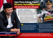 Agus Flores Dukung Kapolri Berantas Narkoba Serentak, PJU Tak Berkinerja Harus Dievaluasi