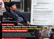 Agus Flores Terbitkan Edaran Nasional, Wartawan FRN Diminta Sosialisasikan Program “Polisi Bersama Masyarakat”