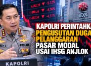Kapolri perintahkan pengusutan dugaan pelanggaran pasar modal ihsg anjlok