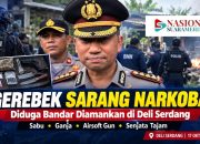 Tim Gabungan Gerebek Sarang Narkoba di Deli Serdang, Diduga Bandar Diamankan Bersama Sabu, Ganja, dan Senjata