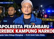 Kapolresta Pekanbaru Gerebek Kampung Narkoba, Pengedar Sabu Ditangkap