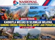 Karhutla Meluas di Sejumlah Wilayah, Gunung Ciremai hingga Raja Ampat Jadi Perhatian