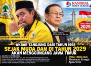 Raden Mas MH Agus Rugiarto, S.H., M.H. (Agus Flores)kader Partai Golkar Akbar Tandjung dari tahun 1998 sejak dari muda dan di tahun 2029 akan mengguncang Jawa Timum