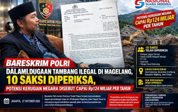 TAMBANG ILEGAL DI MAGELANG, 10 SAKSI DIPERIKSA, POTENSI KERUGIAN NEGARA DISEBUT CAPAI Rp124 MILIAR PER TAHUN