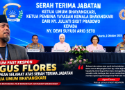 KETUM FAST RESPON AGUS FLORES UCAPKAN SELAMAT ATAS SERAH TERIMA JABATAN KETUA UMUM BHAYANGKARI