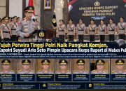 Tujuh Perwira Tinggi Polri Naik Pangkat Komjen, Kapolri Suyudi Ario Seto Pimpin Upacara Korps Raport di Mabes Polri