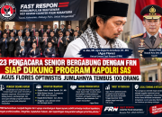 23 Pengacara Senior Bergabung dengan FRN, Siap Dukung Program Kapolri SAS, Agus Flores Optimistis Jumlahnya Tembus 100 Orang